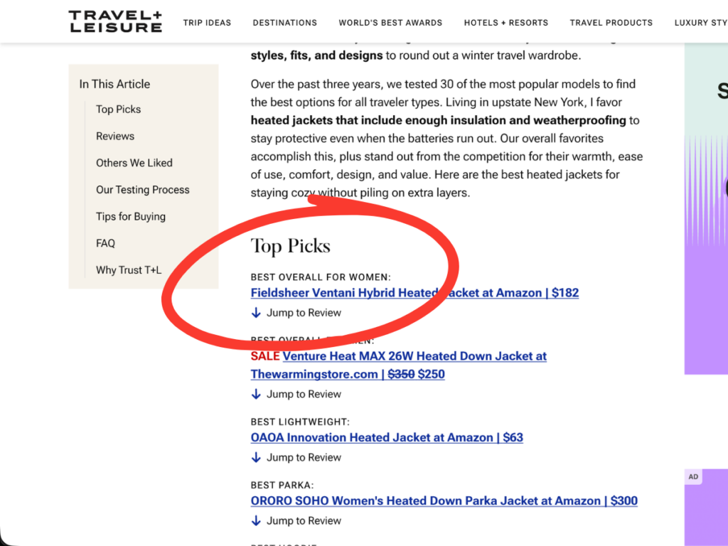 top pick in travel and leisure blog