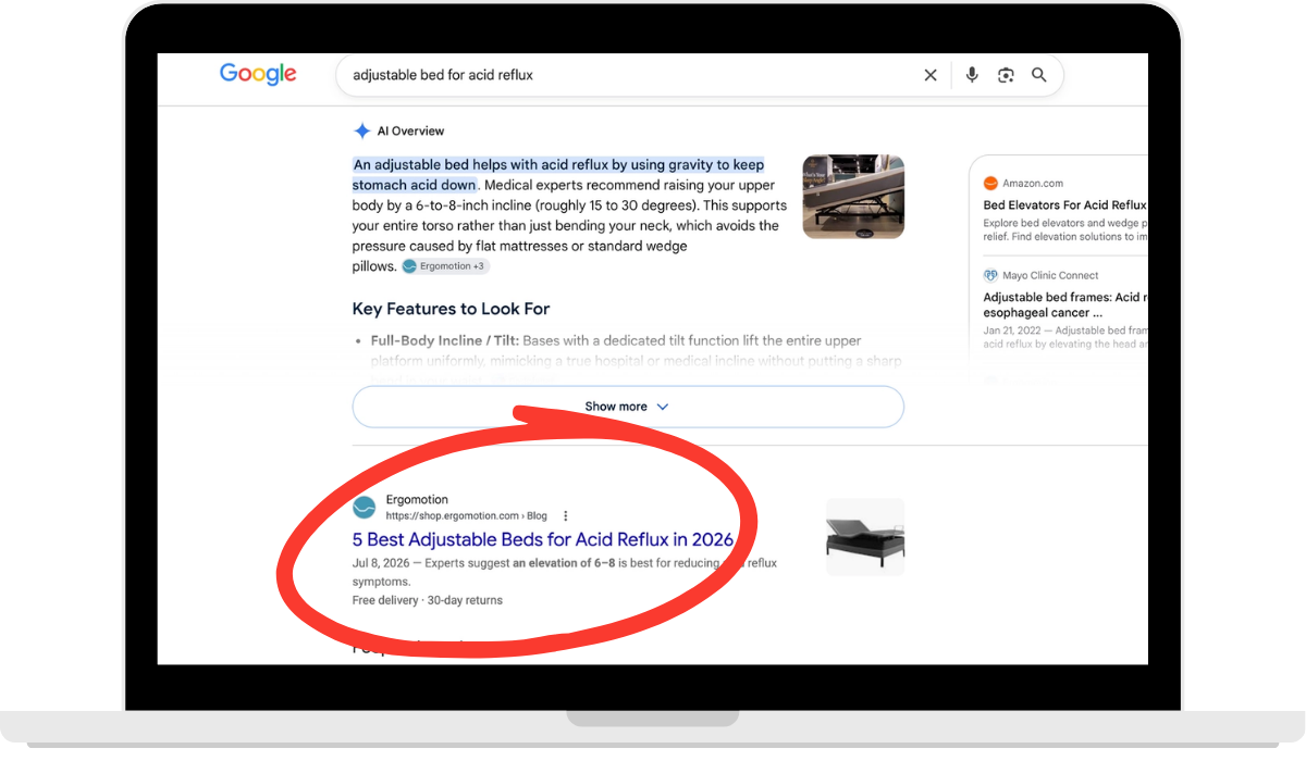 Google search client results