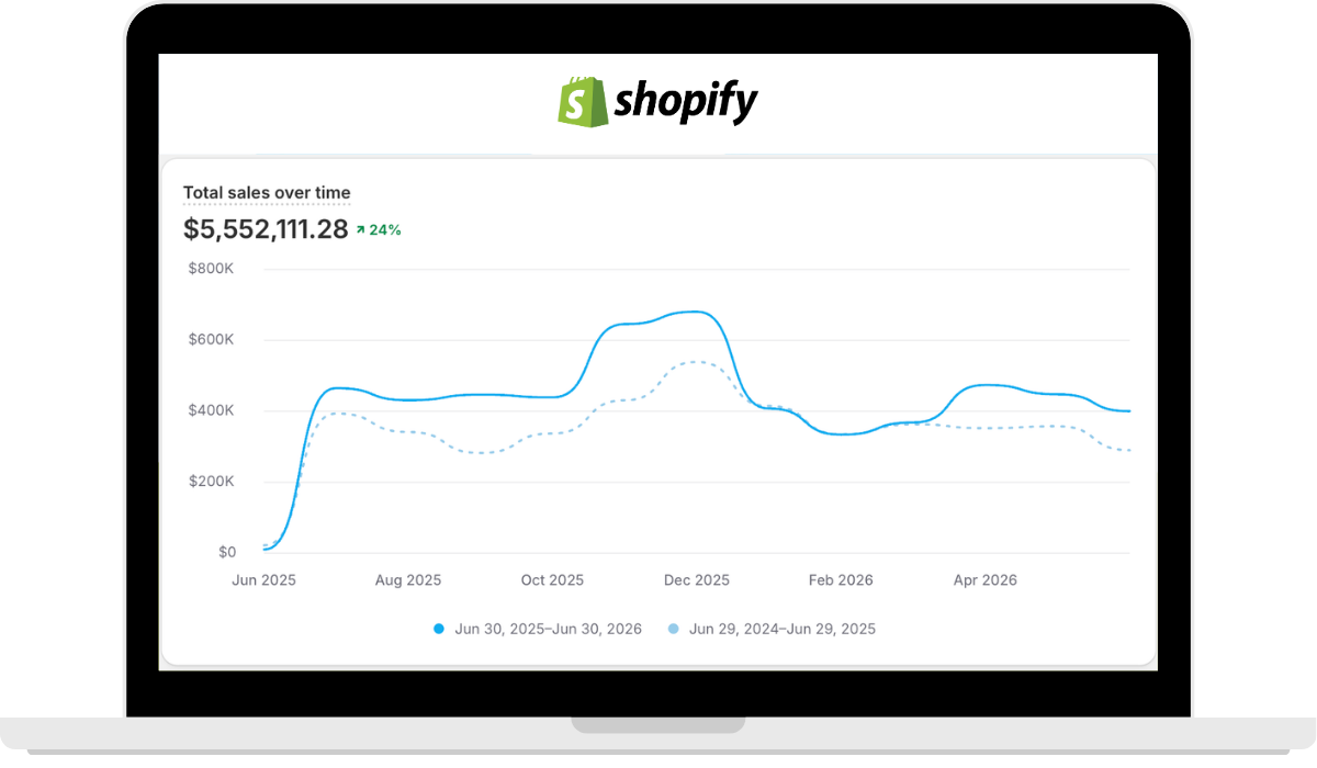 shopify sales results